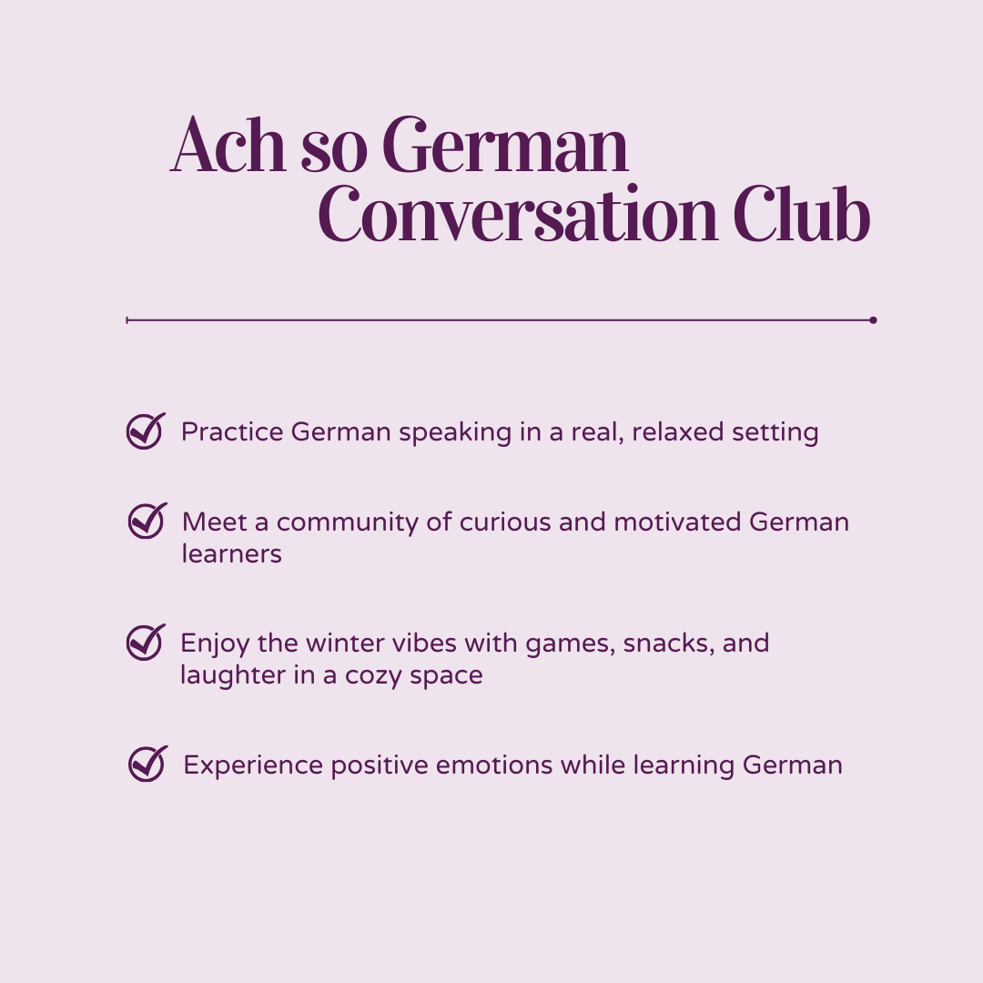 German Conversation Club: A2+ (on-site)