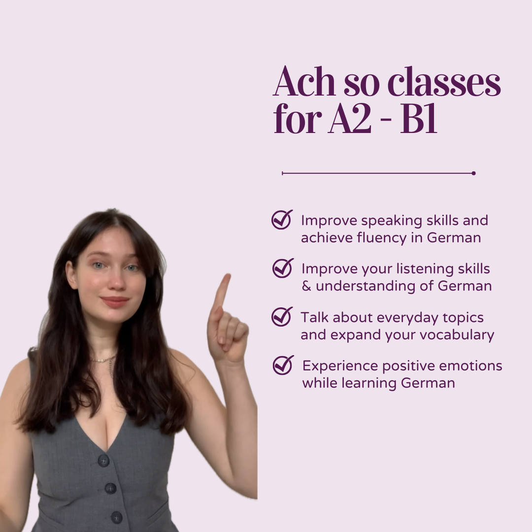 A2-B1 German: 4 Online Conversation Classes